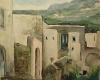 Italien Häuser von Barono Ischia mit Berglandschaft Hans Möller 1934 Aquarell : Hans Möller, 1934, Aquarell, Reisen vor Kriegsausbruch, Italien, Häuser von Barono Ischia mit Berglandschaft, Ischia Barano, Kay Möller / Annelies Möller, Weitere Infos unter : http://www.maler-hans-moeller.de, mailto:info@maler-hans-moeller.de